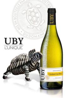 Vin blanc Uby, carton de 6